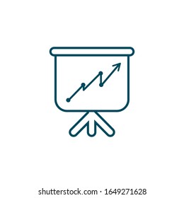 Workflow board line style icon design, Infographic data information business analytics and visual presentation theme Vector illustration