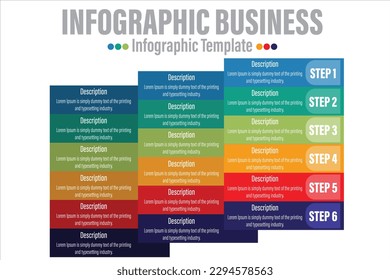 El cuadro de flujo de trabajo describe la planificación y el flujo de trabajo. seis 6 flujos de trabajo se pueden aplicar a tareas empresariales, publicidad, comunicación, presentación. diseño infográfico