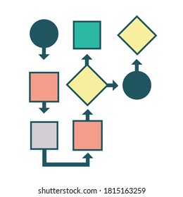 Workflow and BPM Terminology icon vector