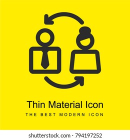 Workflow bright yellow material minimal icon or logo design