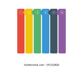 Workflow Business Data Presentation Diagram. Infographic elements. Vector graphic template. Isolated on white background.