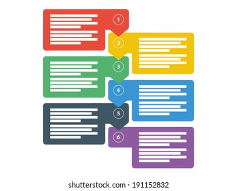Workflow Business Data Presentation Diagram. Infographic elements. Vector graphic template. Isolated on white background.