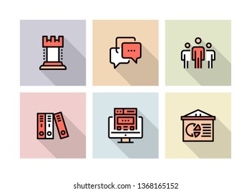 WORKFLOW AND BUSINESS ICON CONCEPT