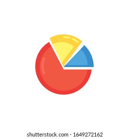 Workflow cake fill style icon design. Infographic data information business analytics and visual presentation theme. Vector illustration.