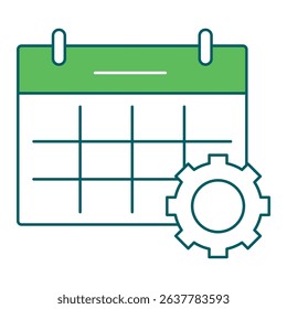 Workflow Calendar icon for business intelligence and analytics dashboards, ideal for data visualization, KPI tracking, and performance monitoring interfaces.