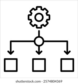 Workflow Chain Icon Element For Design
