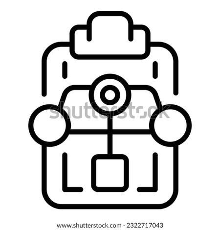 Workflow clipboard icon outline vector. Flow gear. Business project