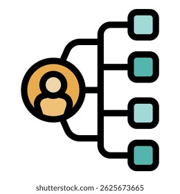Workflow and collaboration concept with manager distributing work to his team