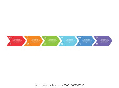 Workflow concept for infographic with 6 steps, options, parts or processes. Business data visualization.