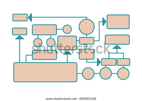 Workflow Diagram Working Algorithm Structure Organization Stock Vector ...