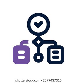 workflow dual tone icon. Sleek and modern vector icon for websites, mobile apps, marketing materials, and corporate design. Fully scalable and ready to use.
