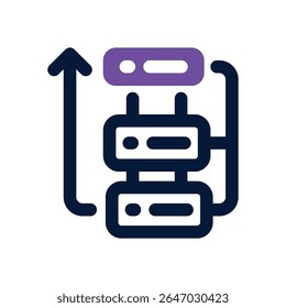 icono de duotono de flujo de trabajo. Icono de Vector elegante y moderno para Sitios web, App móviles, materiales de marketing y diseño corporativo. Totalmente escalable y listo para usar.