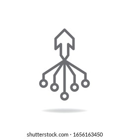 Workflow efficiency icon design isolated on white background. Vector illustration