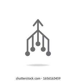 Workflow efficiency icon design isolated on white background. Vector illustration