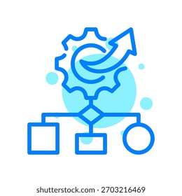 Ícone de Eficiência do Fluxo de Trabalho na Ilustração do Vetor de Forma