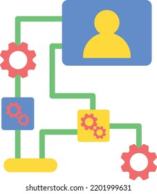 workflow flat icon vector. process icon vector