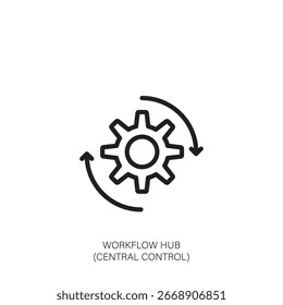 Conceito de Controle Central de Hub de Fluxo de Trabalho