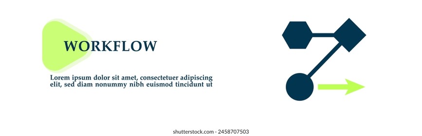 Workflow icon for background presentation, infographics, promotion or web banner graphics. 