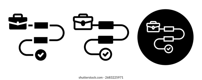 Workflow Icon Collection Glyph and Mixed Vector Illustration
