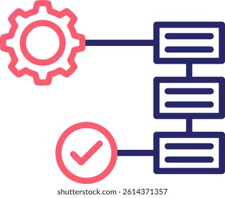 Workflow Icon Color Vector Illustration