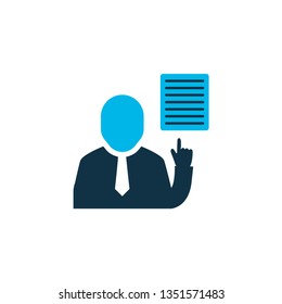 Workflow icon colored symbol. Premium quality isolated work plan element in trendy style.