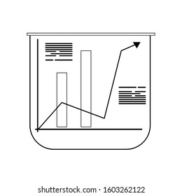 Workflow icon design, Infographic data information business analytics and visual presentation theme Vector illustration