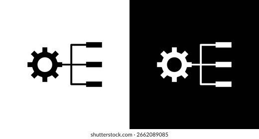 Vectores de glifos de iconos de flujo de trabajo. Web flat pack.