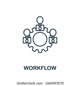Workflow icon from headhunting collection. Simple line Workflow icon for templates, web design and infographics