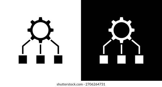 Doodle de ilustración de icono de flujo de trabajo. Conjunto de Vector de ilustración plana