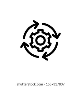 Workflow icon in line style. For your design, logo. Vector illustration