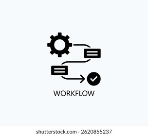 Icono De Flujo De Trabajo O Ilustración Aislada De Logotipo