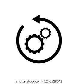 workflow icon, logo on white background