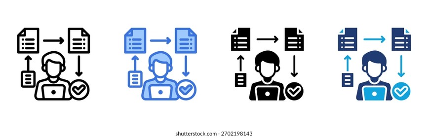 Workflow icon Multi Style Vector Illustration