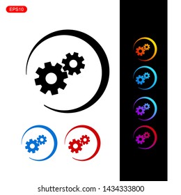 workflow icon on white background. flat style. Gear icon for your web site design, logo, app, UI. workflow automation icon. workflow concept sign. 