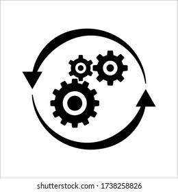 Icono de flujo de trabajo sobre fondo blanco