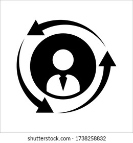 Workflow icon on white background