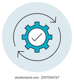 Workflow icon, Optimizing Business Efficiency with Workflow Automation, Streamlining Operations for Maximum Productivity, vector