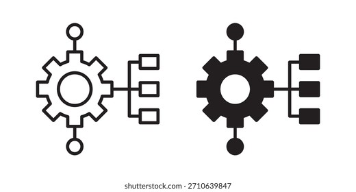Icono de flujo de trabajo, icono de estilo de esquema para Sitio web o App móvil, gráficos de Vector