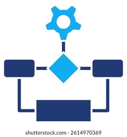 Workflow icon represented by Workflow symbol Dualtone style.