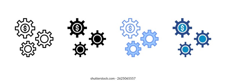 Workflow Icon Set Multiple Style Collection