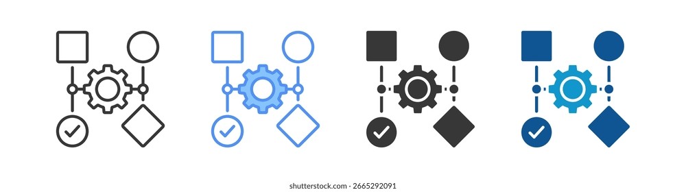 Workflow Icon Set Multiple Style Collection