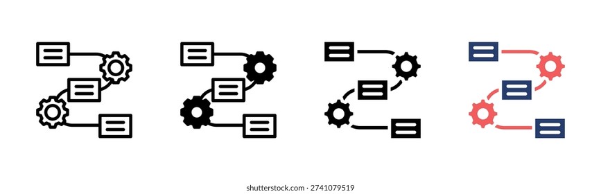 Workflow icon sheet multiple style collection