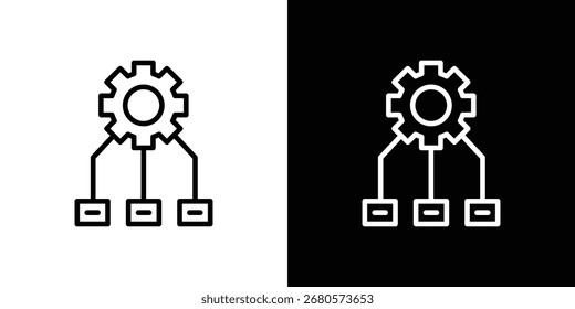 Workflow icon. Simple thin line, outline vectors