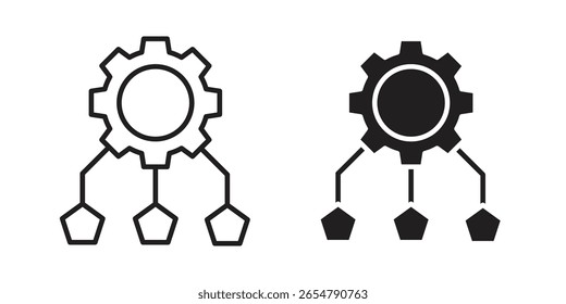 Concepto de símbolo de icono de flujo de trabajo. Iconos para Web y móvil.
