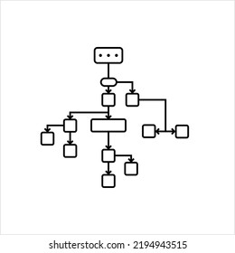 Workflow Icon, Systematic Pattern Of Activity Resources, Processes Vector Art Illustration