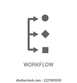 Workflow icon. Trendy Workflow logo concept on white background from Productivity collection. Suitable for use on web apps, mobile apps and print media.