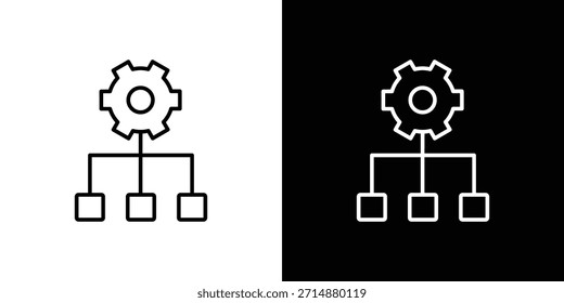 Workflow-Symbol im trendigen Linienstil. Satz von Webseiten-Icon-Vektorgrafik.