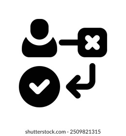 ícone de fluxo de trabalho. ícone de glifos vetoriais para o design de seu site, celular, apresentação e logotipo.