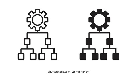 Workflow icon vector, sign and symbol for design, website or apps elements.