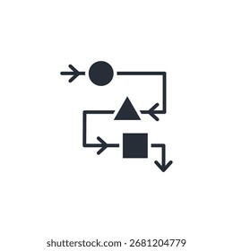 workflow icon. vector.Editable stroke.linear style sign for use web design,logo.Symbol illustration.